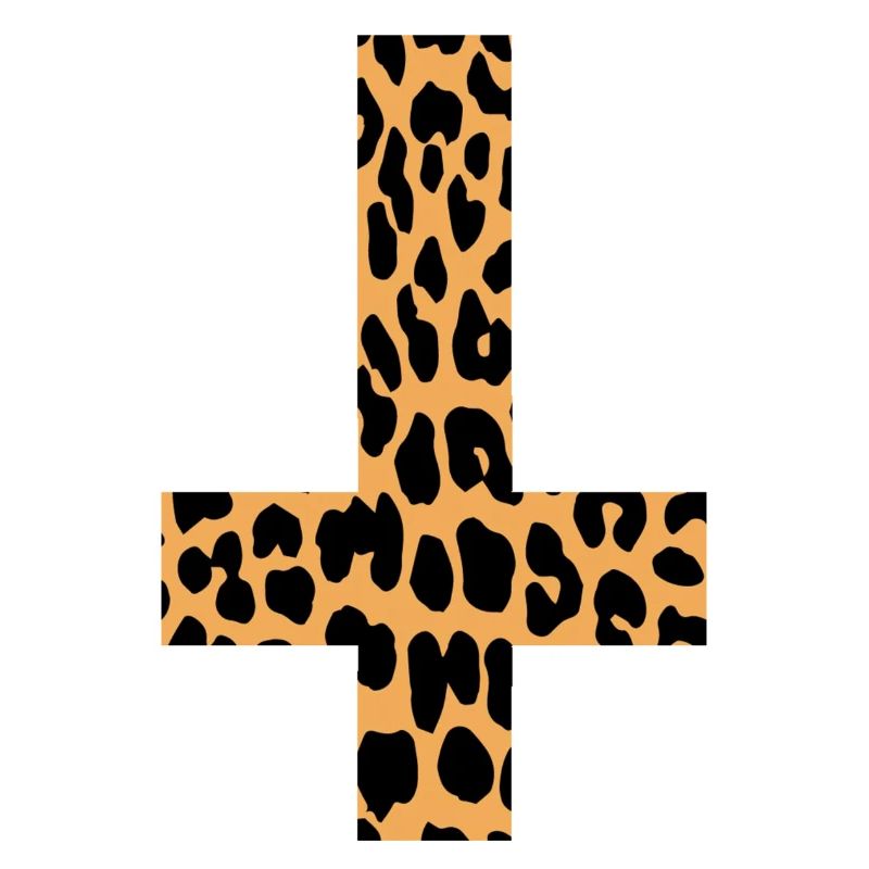 Leopard Inverted Cross