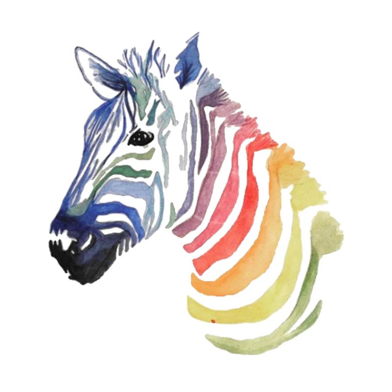 Buntes Zebra