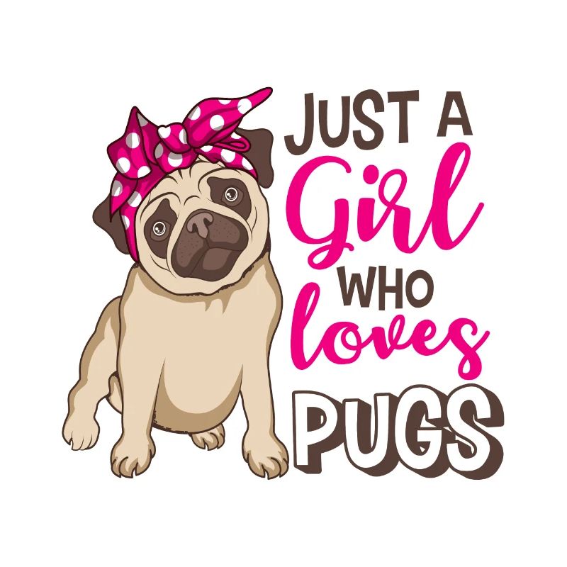 Pug Mops Mädchen