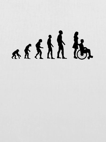 Rollstuhl Evolution des Menschen Handicap