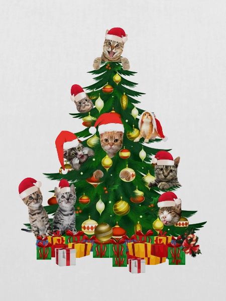 Katzenbaum Katze Weihnachtsbaum