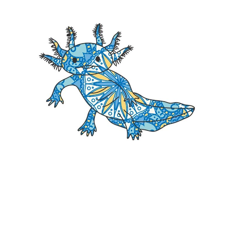 Mandala Axolotl Geometric Pattern Art