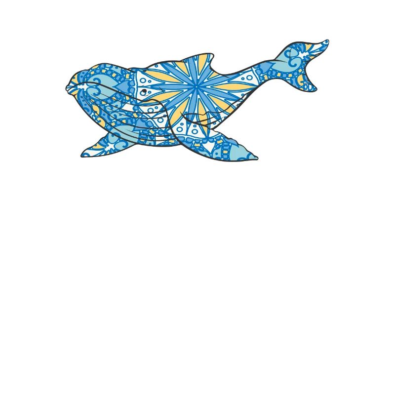 Mandala Whale Geometry Pattern