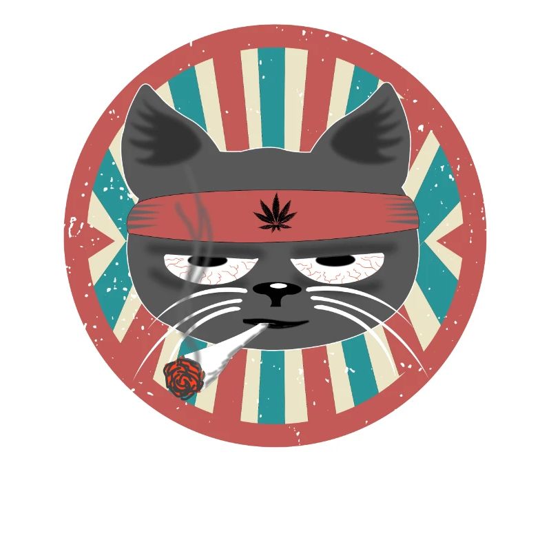 Katze mit Joint
