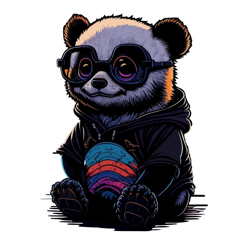 SÜßER PANDABÄR RETRO DESIGN