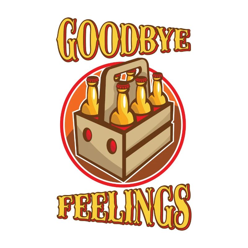 Goodbye Feeling Funny Beer Six Pack Drinking Pun