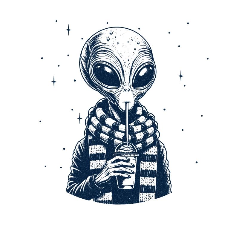 Alien mit Slush Eis