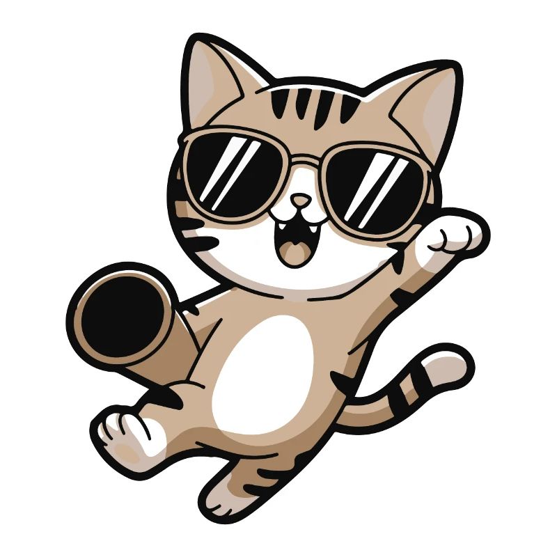 Party Katze Superhelden Katze