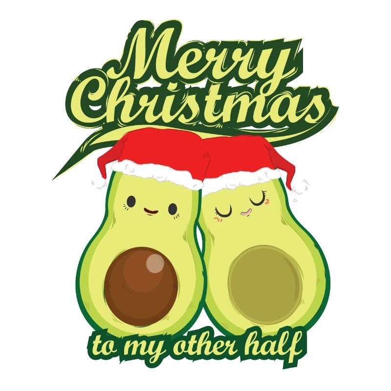 Weihnachtsgeschenk Avocadopäärchen TShirt