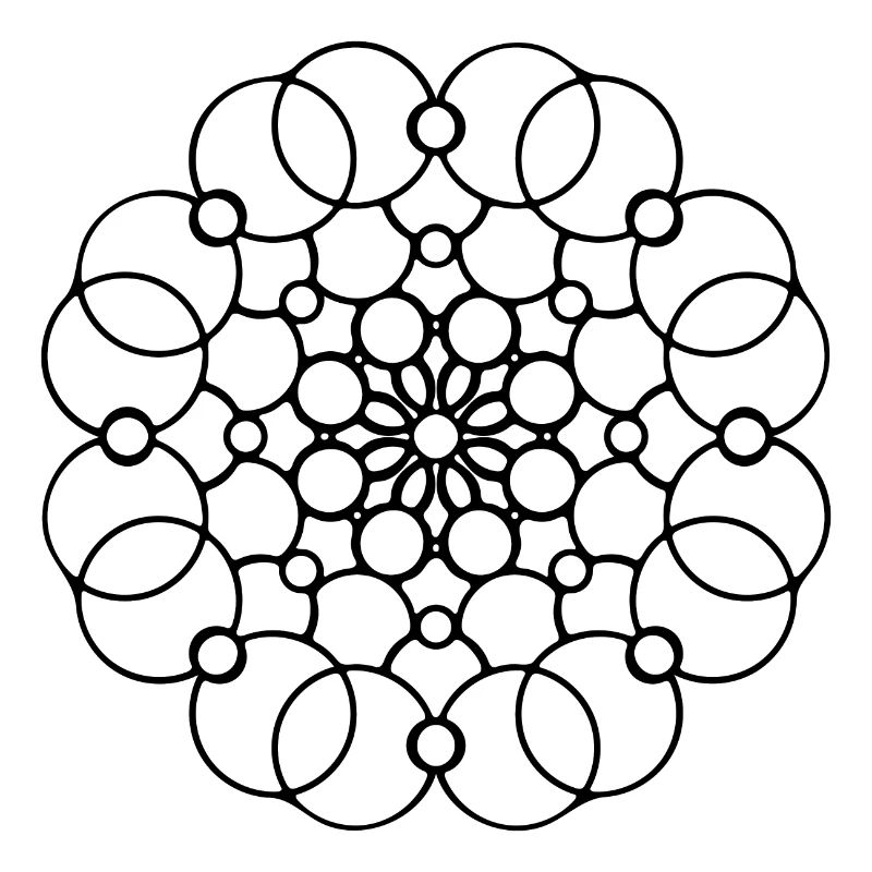 Geometric Mandala Round Pattern Circles Shape
