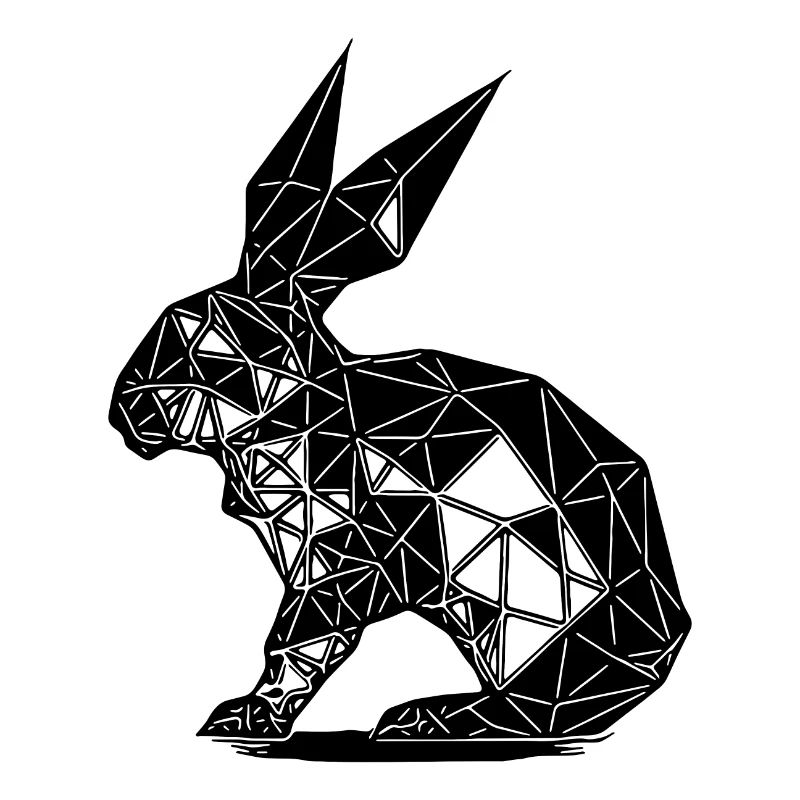 Geometric Rabbit Geometry Lines Rabbit
