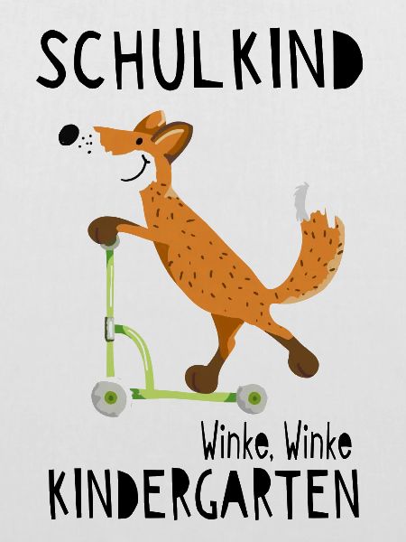 Schulkind und winke Kindergarten - Einschulung