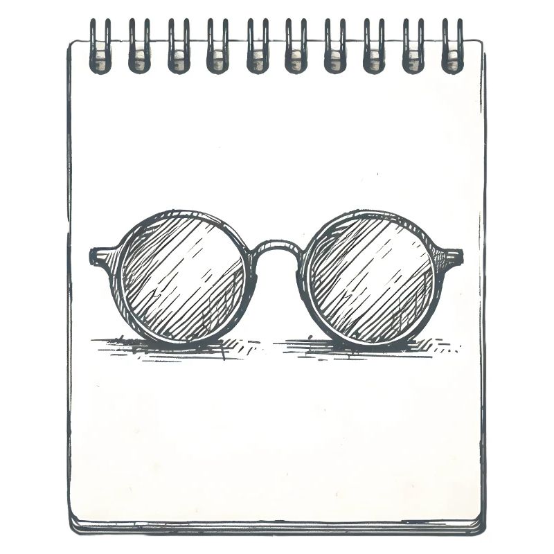 Zeichnung einer Brille