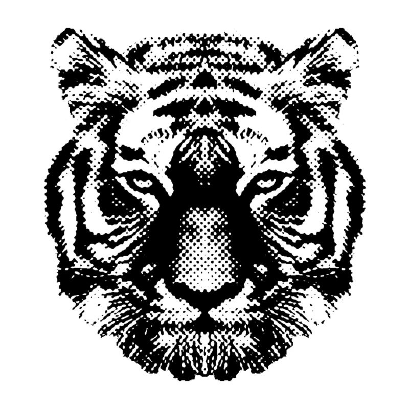 Tiger | Dot Art | black
