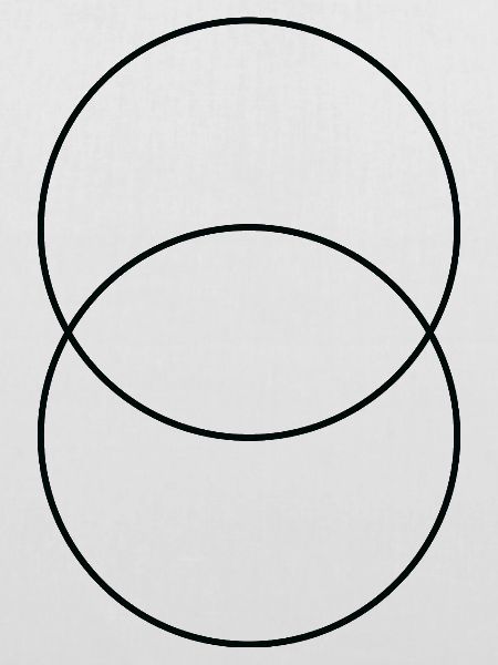 Überlappende Kreise: Minimale geometrische Kunst