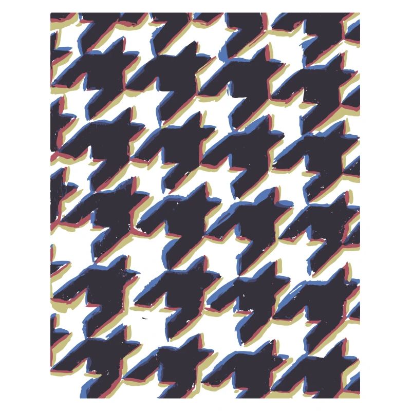 Houndstooth Pattern 3d Illusion