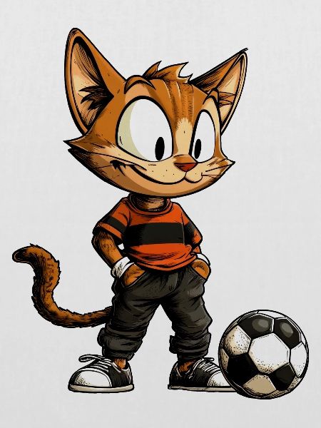 Katze Fussballer