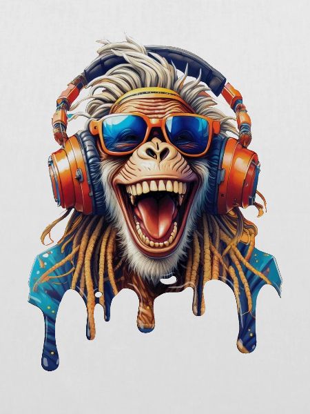 Alter Rasta Affe-Dreads-Lachbrille-Hifi-Helm