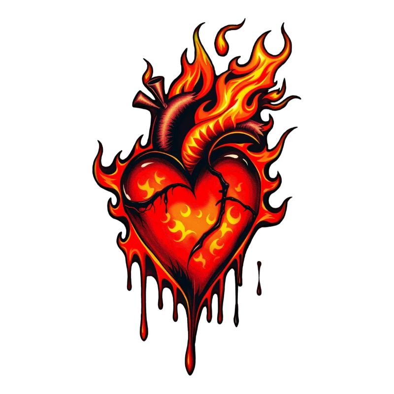Flammendes Herz.
