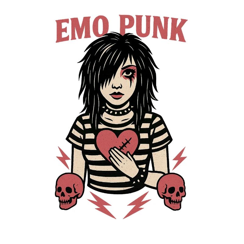 Emo Punk Herzschmerz Illustration