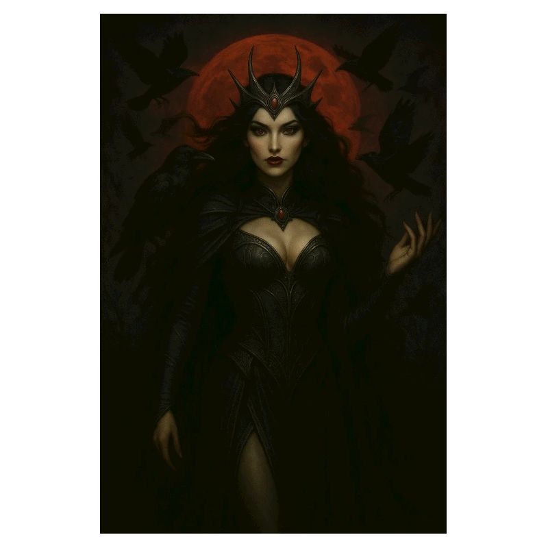 Dark Goddess and Crows – Red Moon