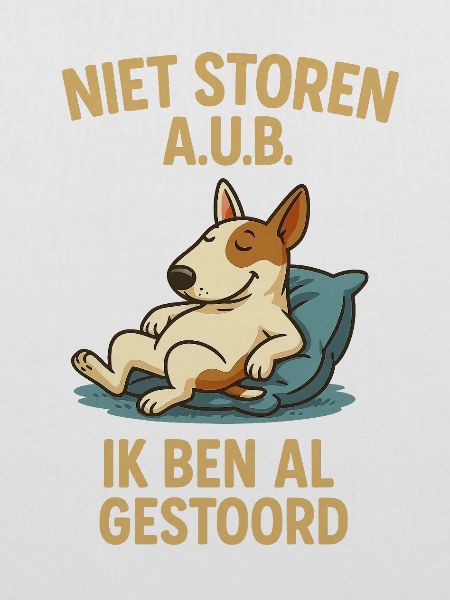 Nicht stören Sie den Bullterrier