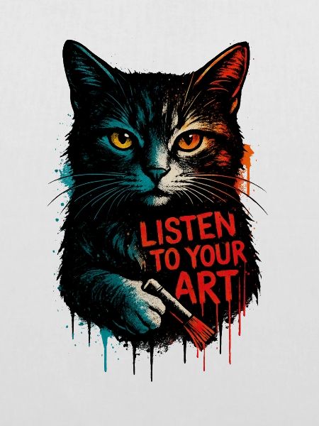 Hör auf deine Kunst Katze