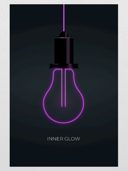 Inner Glow Neon Glühbirne Poster