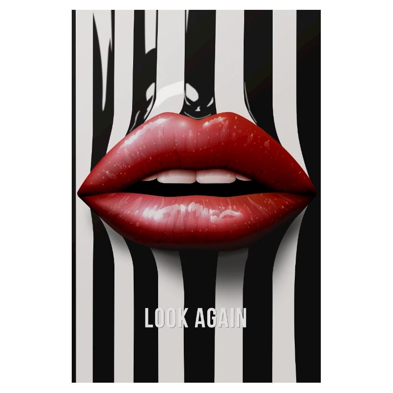 Look Again Lips Fashion Statement Design
