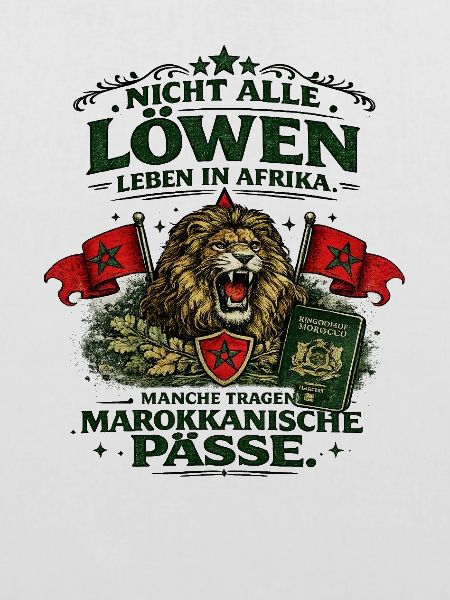 Löwe und marokkanische Pässe