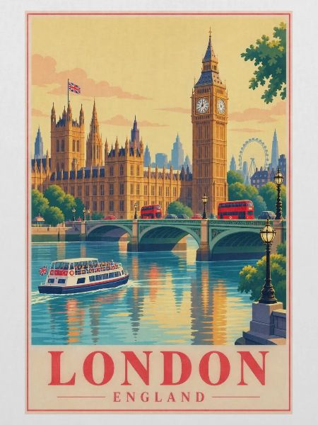 London Retro-Poster Skyline