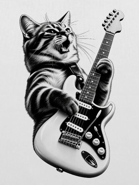 Katze Gitarre