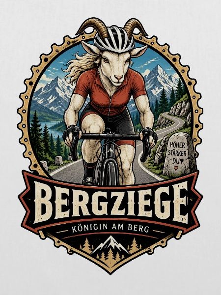 Rennradfahrerin Bergziege