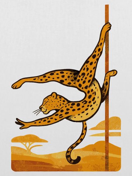 Pole Dance Leopardin Poledancerin Geschenk
