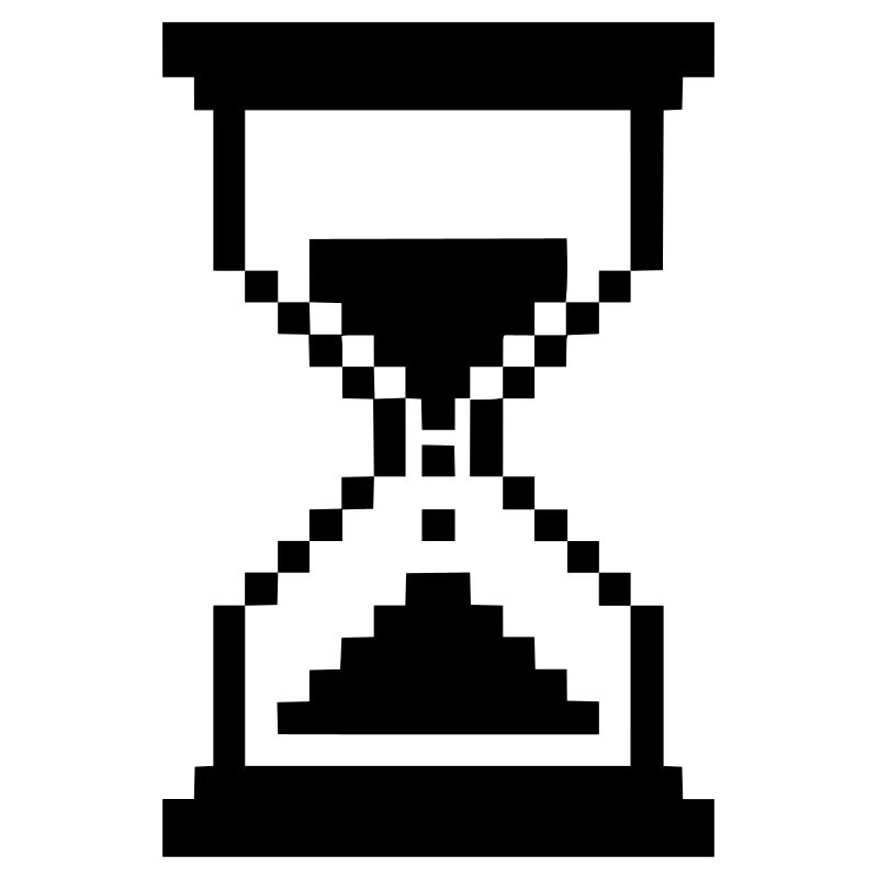Pixel Hourglass Loading Icon