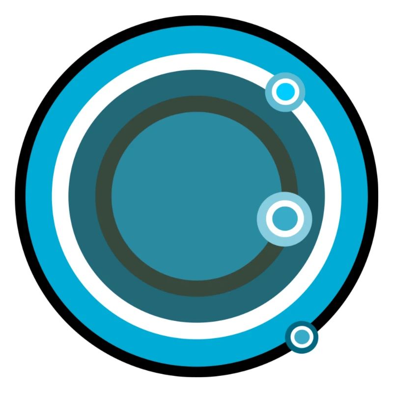 Blue geometric circles