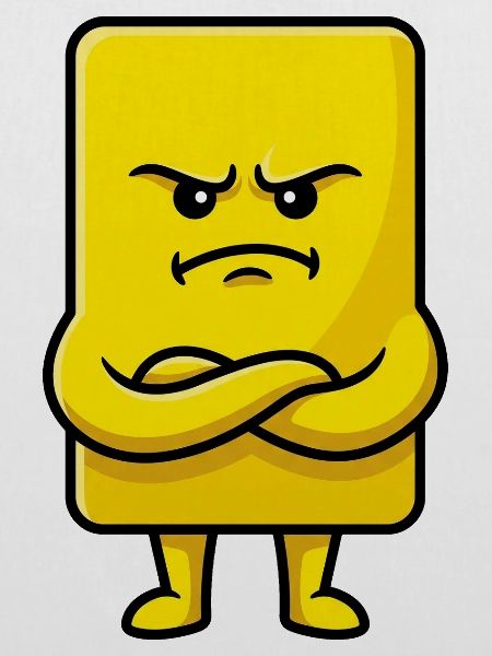 Grumpy Yellow Card Lustiger Fußball-Schiedsrichter