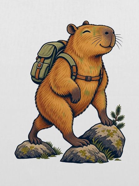 Capybara in Autumn Leaves