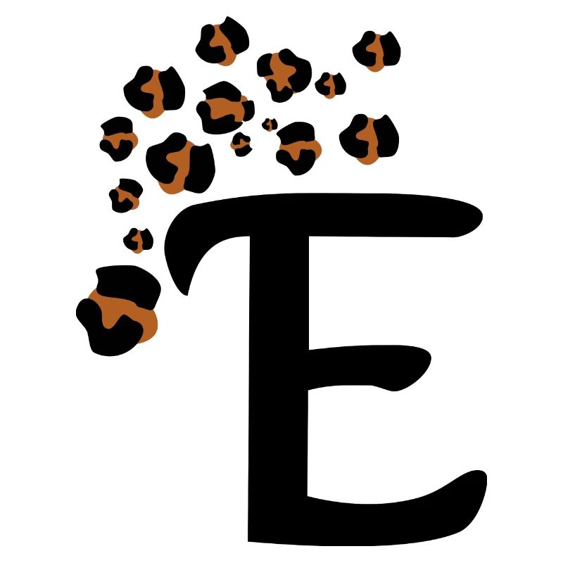 Letter e leopard patterns