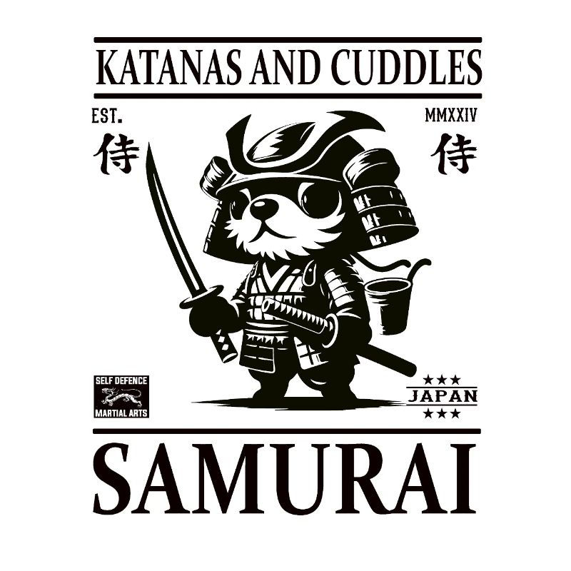 Süßer kleiner Hunde Samurai Design