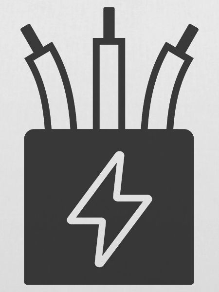 Elektrisches Kabel Power Icon Logo