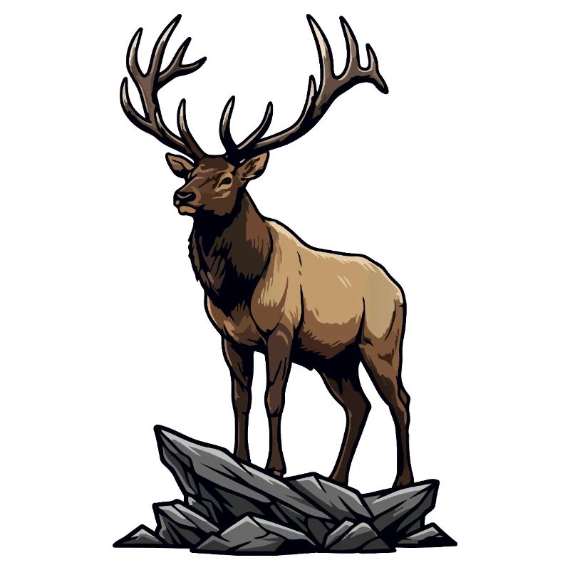 Majestätischer Elch-Elch-Wildnisfelsen