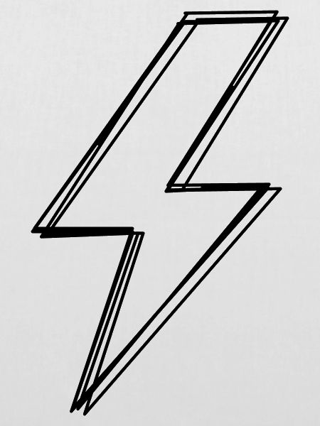 Blitz handgezeichnet
