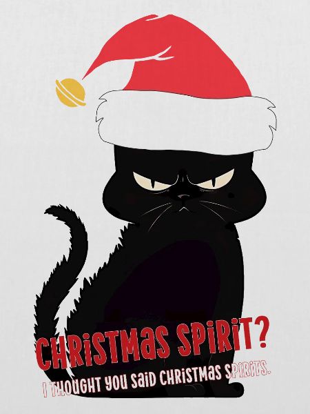 Freche Weihnachtskatze – Weihnachtsgeist oder Geister