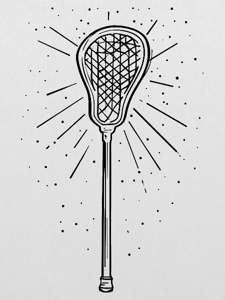 Lacrosseschläger Line Art