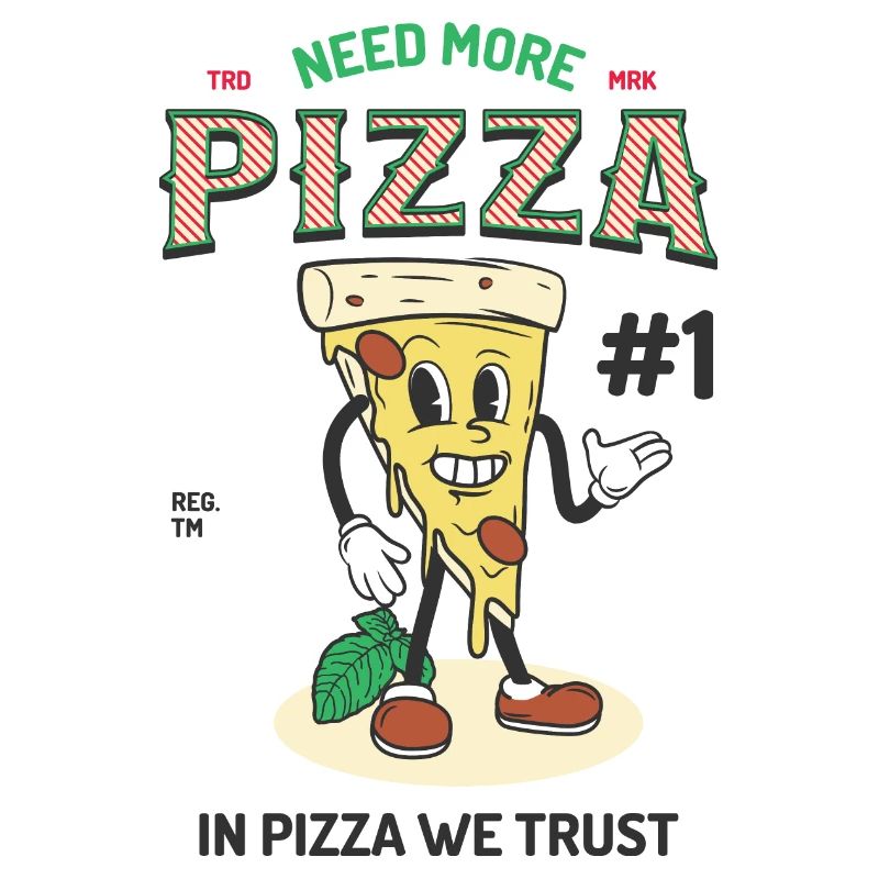 Retro Maskottchen Pizza