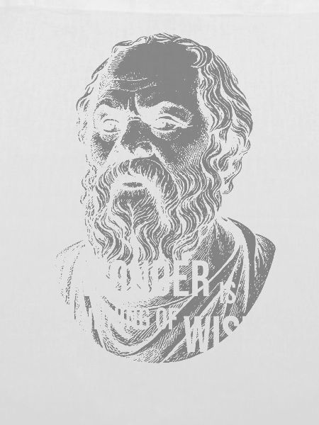 Sokrates Wonder Zitat-Tee