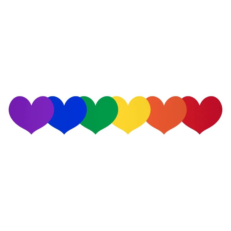 Rainbow heart pride