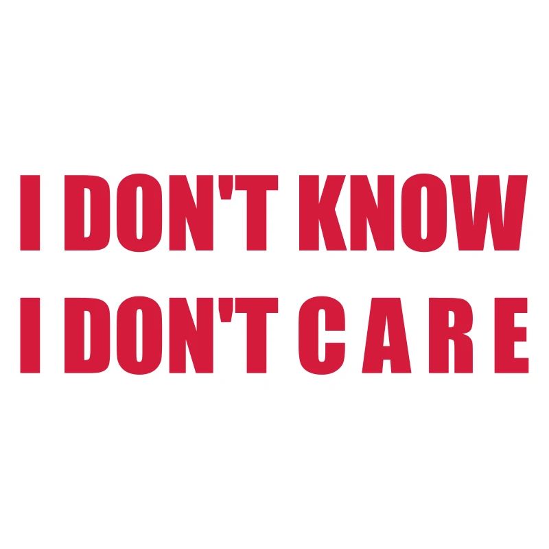 Forme ringarde "IDK IDC"