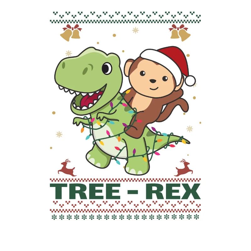 Joyeux Noël moche singes de Noël Arbre Rex